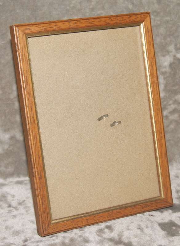 Wooden picture frame with non reflective glass