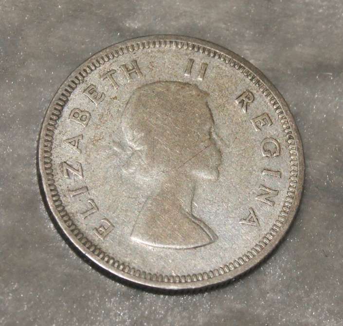 1953 South Africa 2 Shilling (florin) 50% silver coin