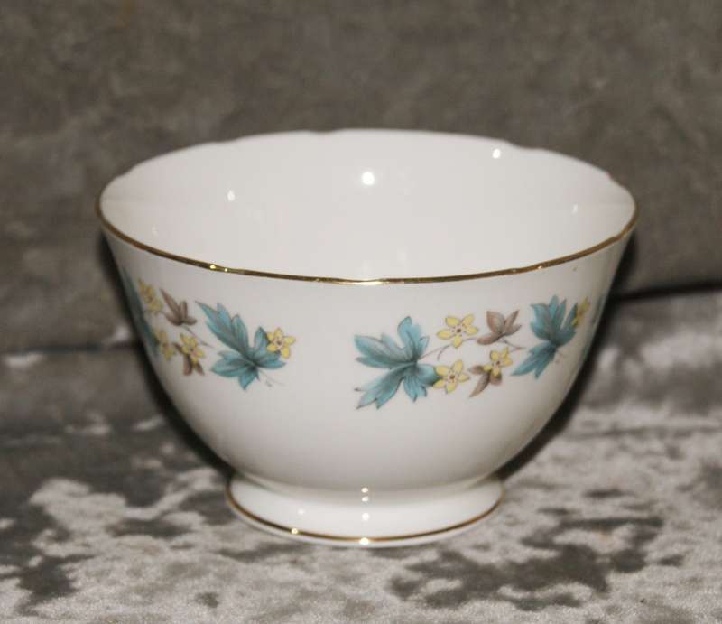 Queen Anne Blue Leaf sugar bowl