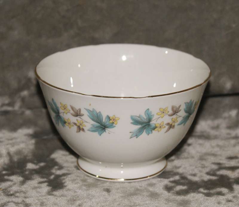 Queen Anne Blue Leaf sugar bowl