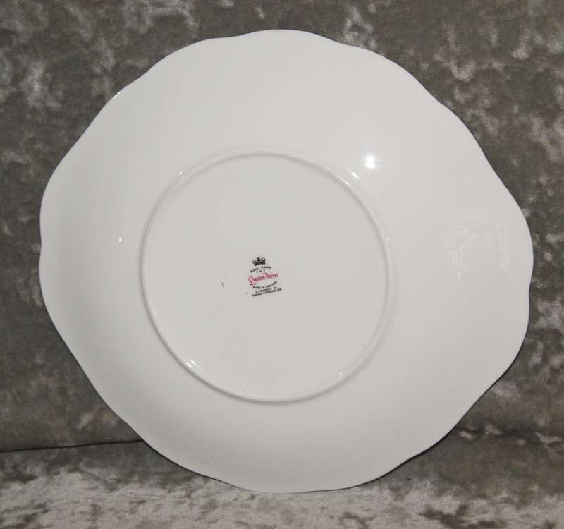Queen Anne Blue Leaf cake plate