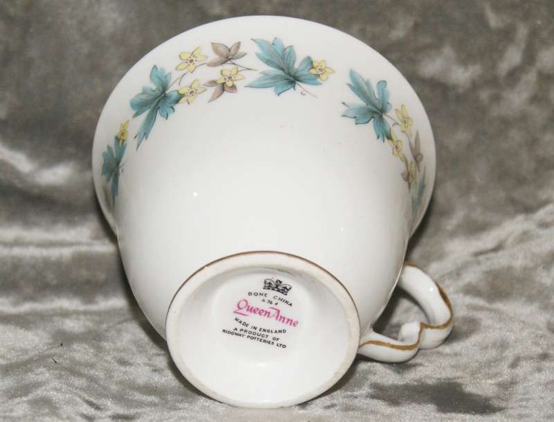 Queen Anne Blue Leaf teacup