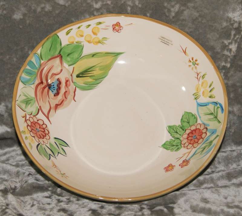 Hand crafted hand painted salad bowl