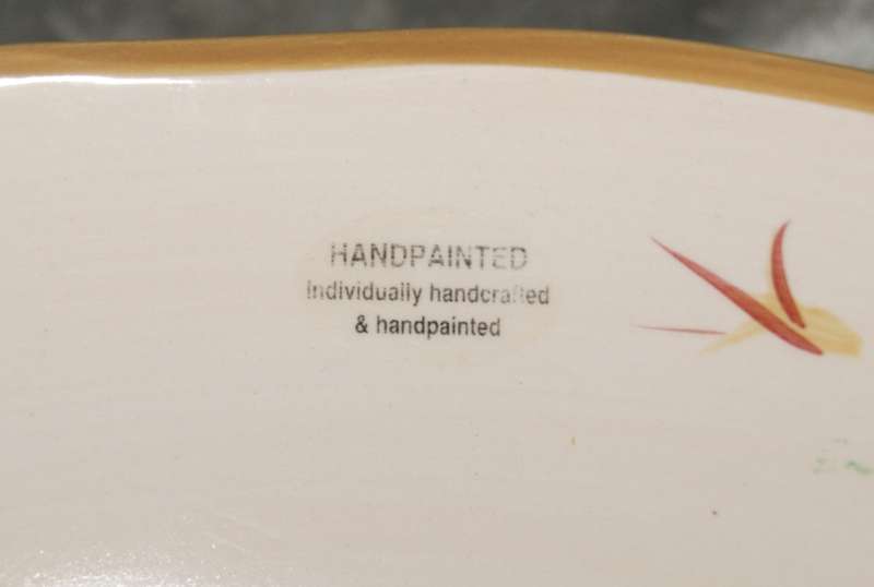Hand crafted hand painted salad bowl