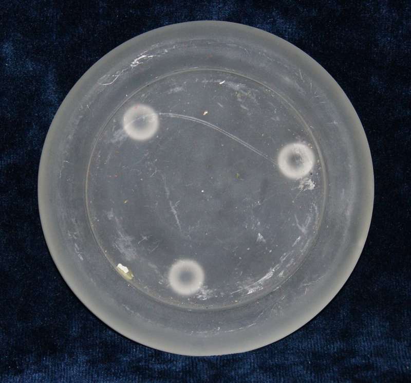 Frosted glass footed coaster