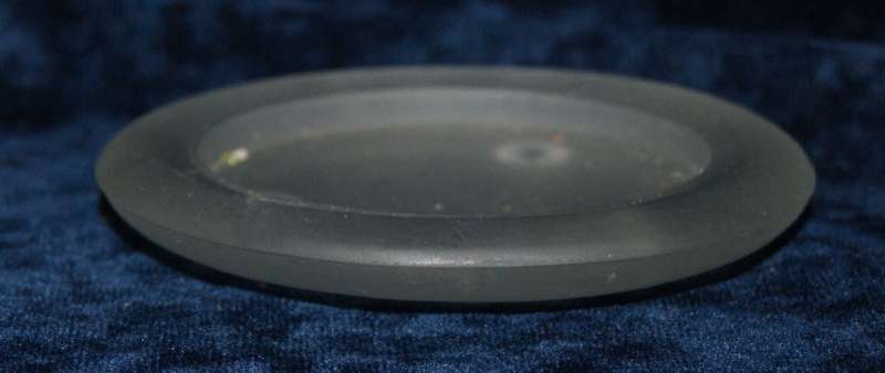Frosted glass footed coaster