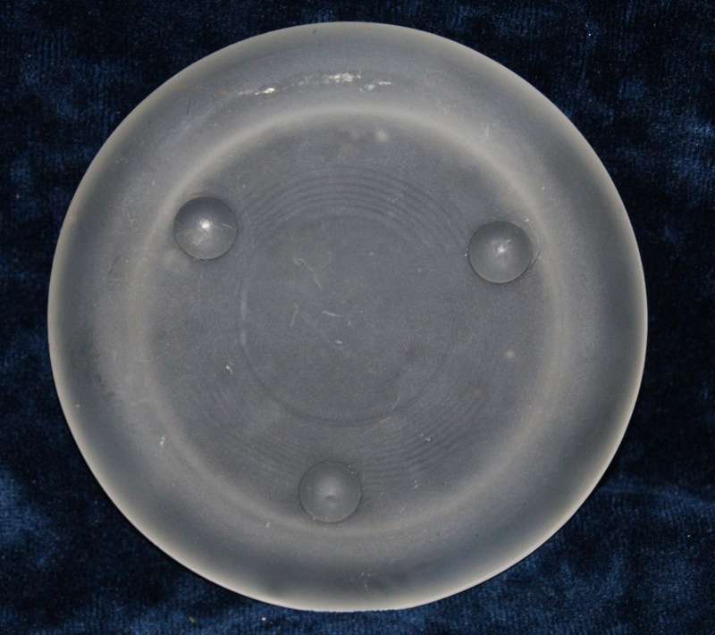 Frosted glass footed coaster