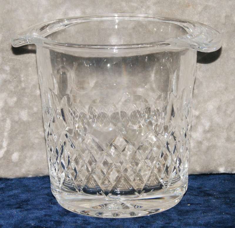 Cut crystal ice bucket