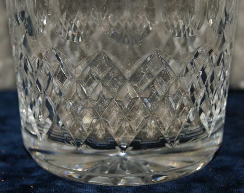 Cut crystal ice bucket