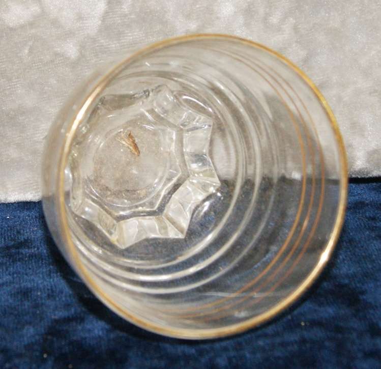Set of 5 gilded french lemonade glasses
