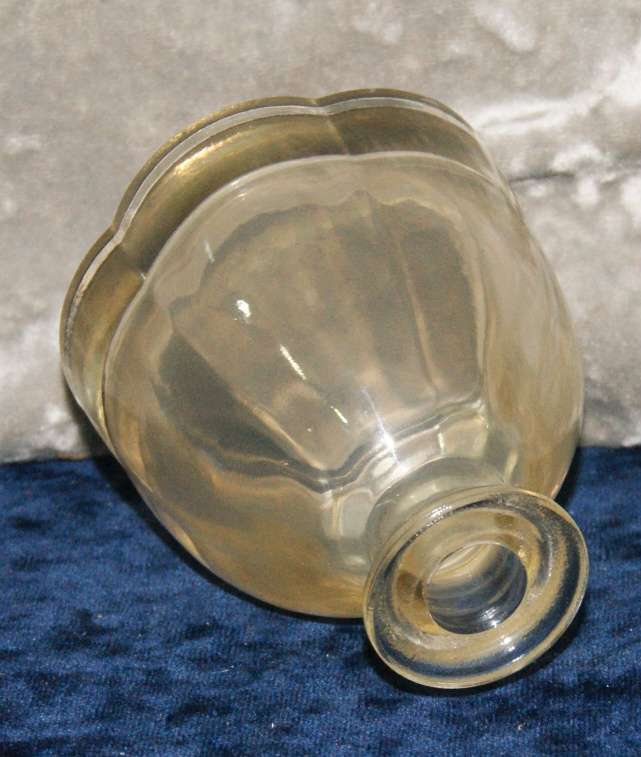 Vintage smokey glass bell shaped decanter