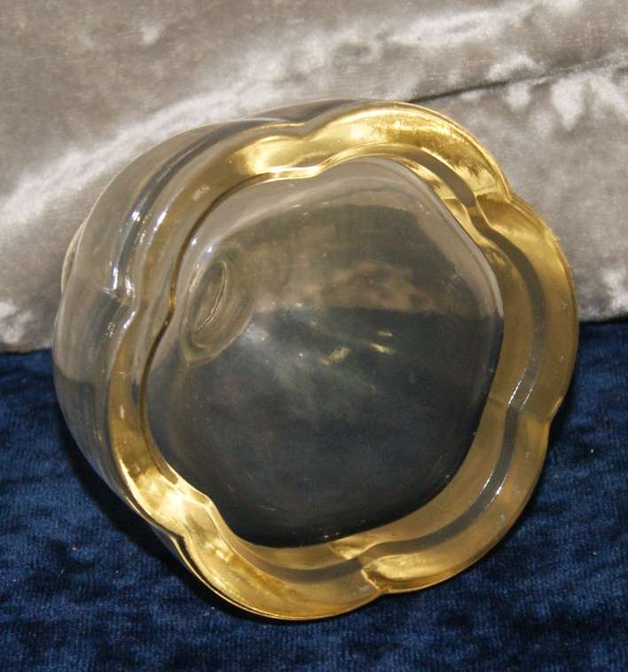 Vintage smokey glass bell shaped decanter