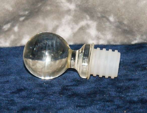 Vintage smokey glass bell shaped decanter