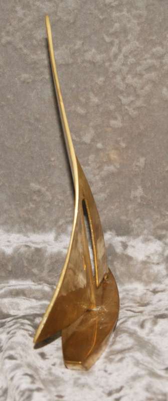 Medium brass sailing boat (yacht)