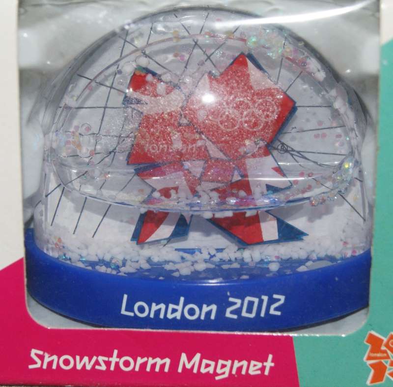 London 2012 official snow storm magnet in original box