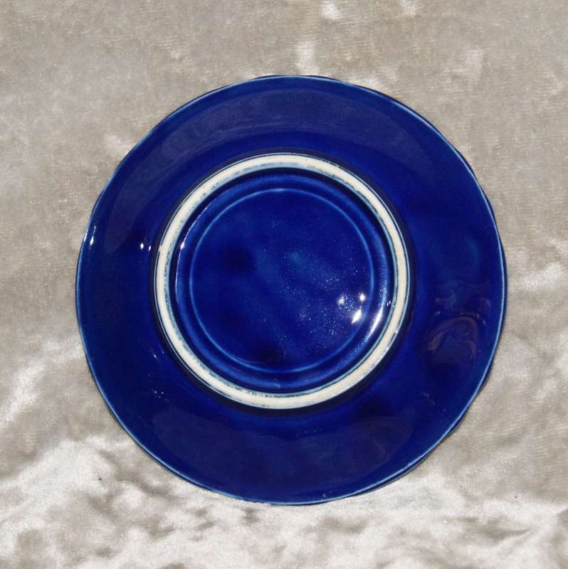 Set of 5 cobalt blue Satsuma style demitasse duo's