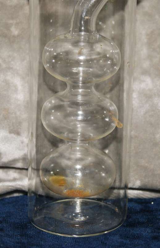 Hand blown glass olive oil and balsamic vinegar decanter