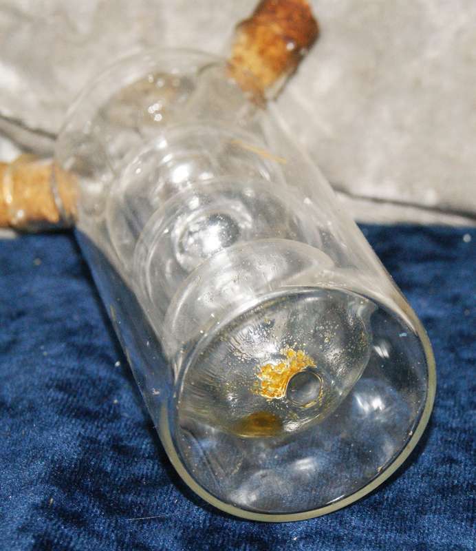 Hand blown glass olive oil and balsamic vinegar decanter