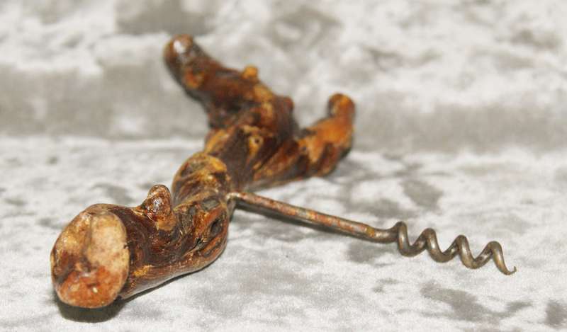 Antique Laurent Siret fancy Burl wood cork screw