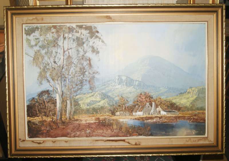 Oil on canvas landscape by Gerrit Roon signed