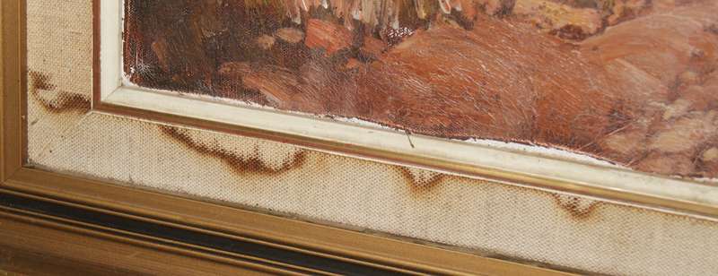 Oil on canvas landscape by Gerrit Roon signed