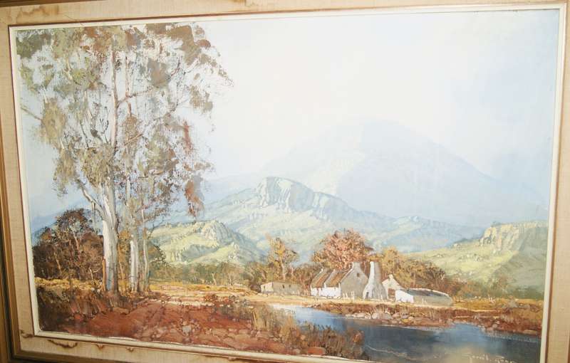 Oil on canvas landscape by Gerrit Roon signed