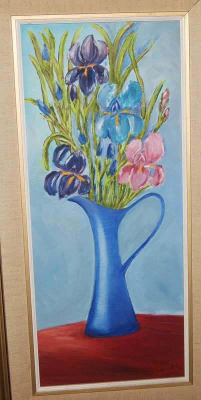 Still life oil on board by Cliff H Crompton
