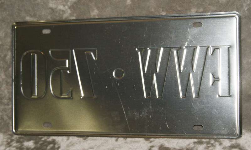 Vintage Michigan metal number plate sign @@ CCRRAAZZYY R1 START