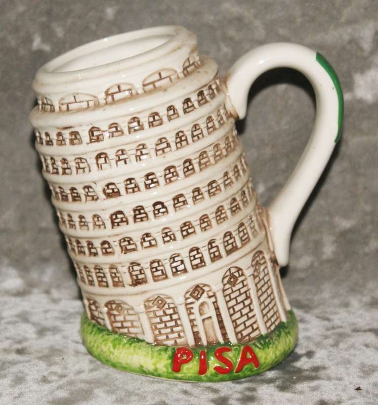 Hand painted Leaning Tower of Pisa mug
