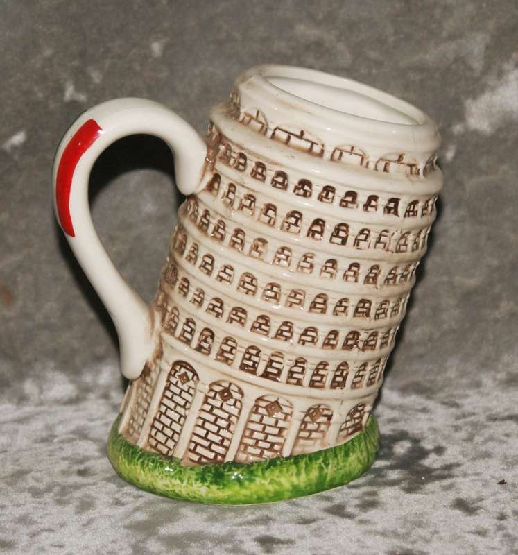 Hand painted Leaning Tower of Pisa mug