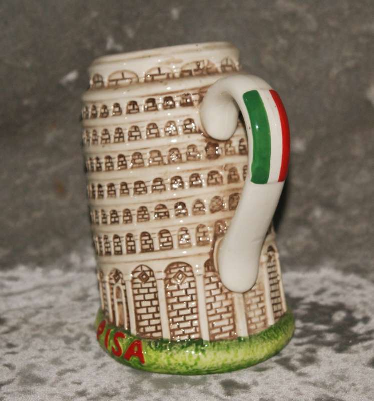 Hand painted Leaning Tower of Pisa mug