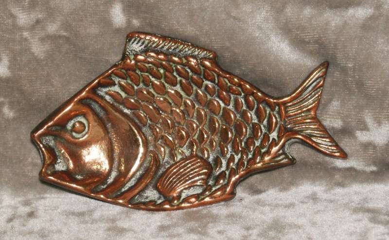 Austrian DMW copper fish shaped soap holder
