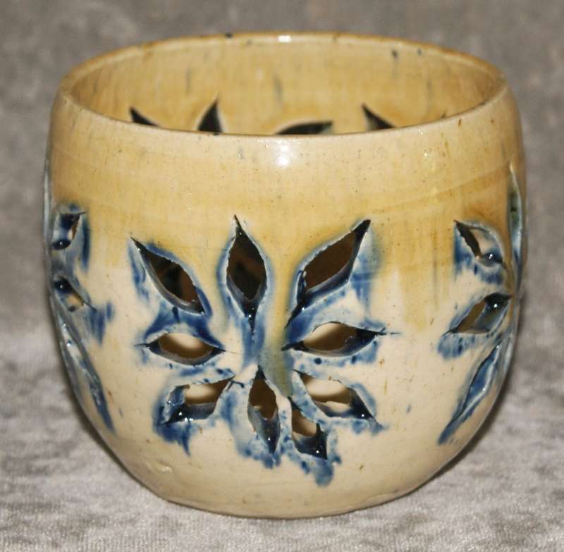 Vintage high gloss pierced votive candle holder @ R1 start