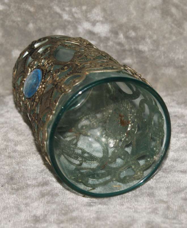 Glass and metal votif candle holder @ R1 start