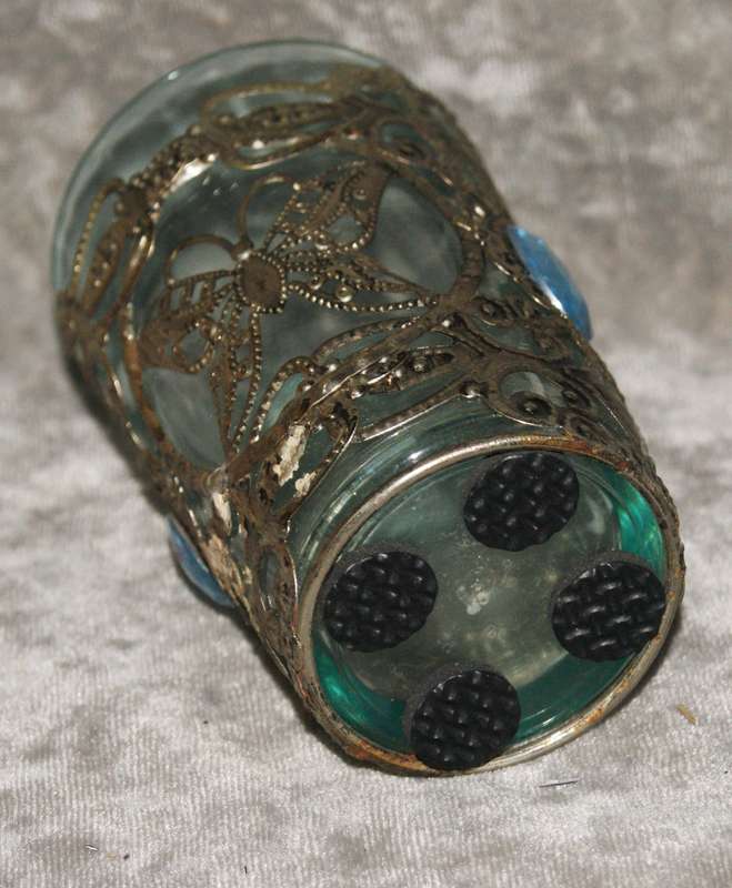 Glass and metal votif candle holder @ R1 start