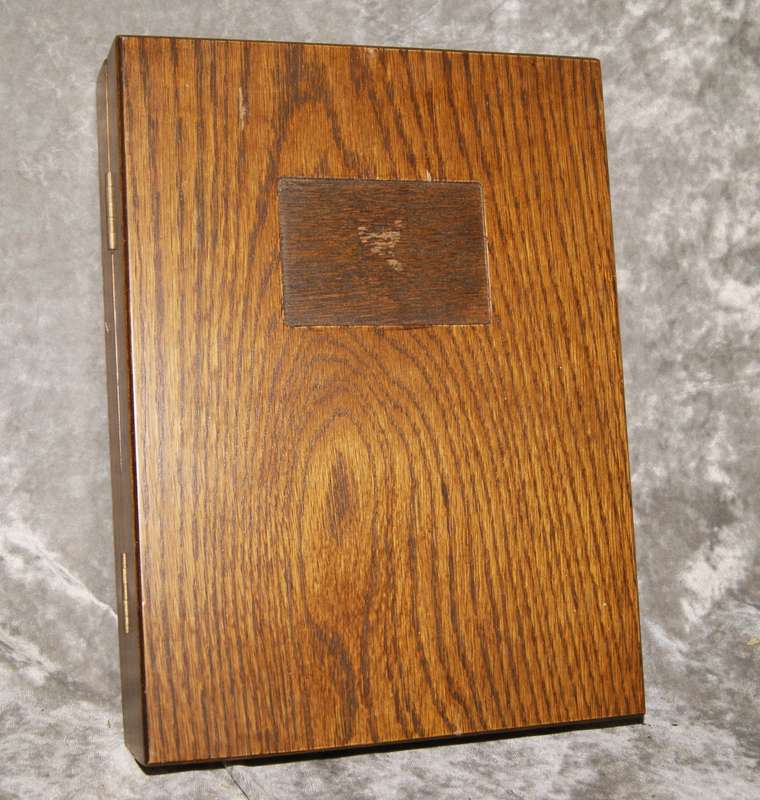 Antique 6 place cutlery set marked 100 in wooden box @ R1 start