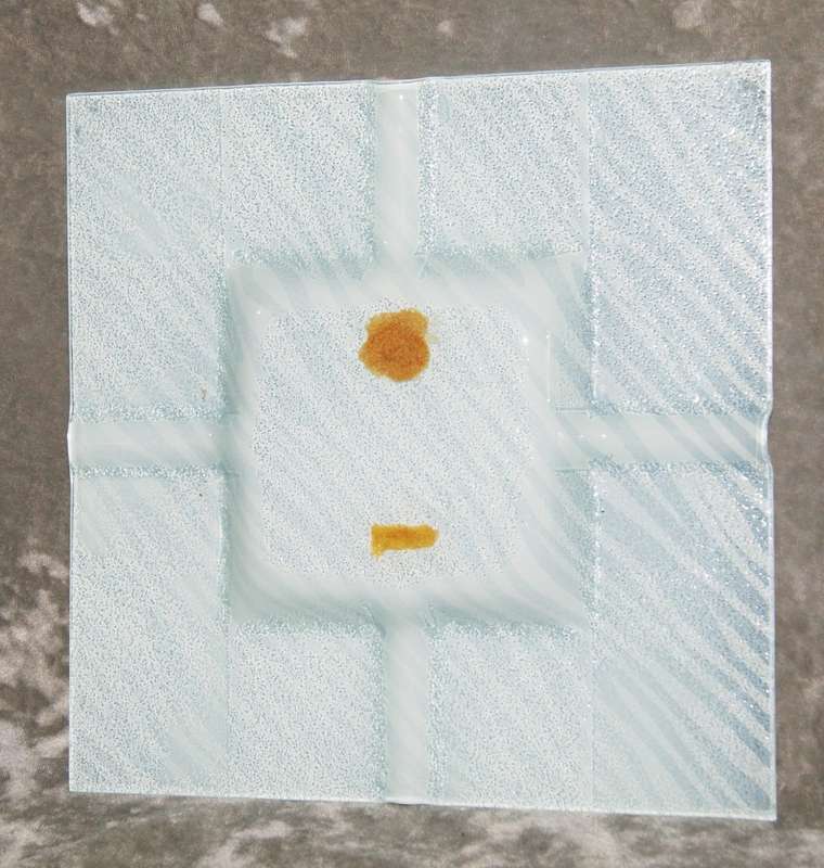 Art glass zebra pattern dish @ R1 start