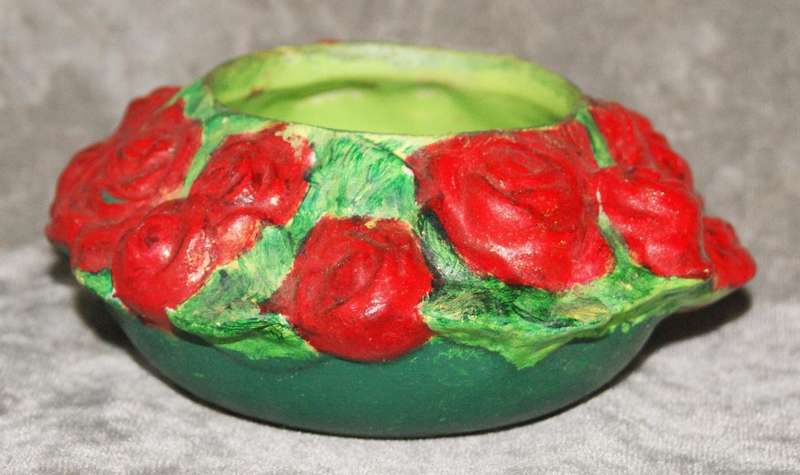 Hand painted ceramic rose bowl @ Crazy R1 start