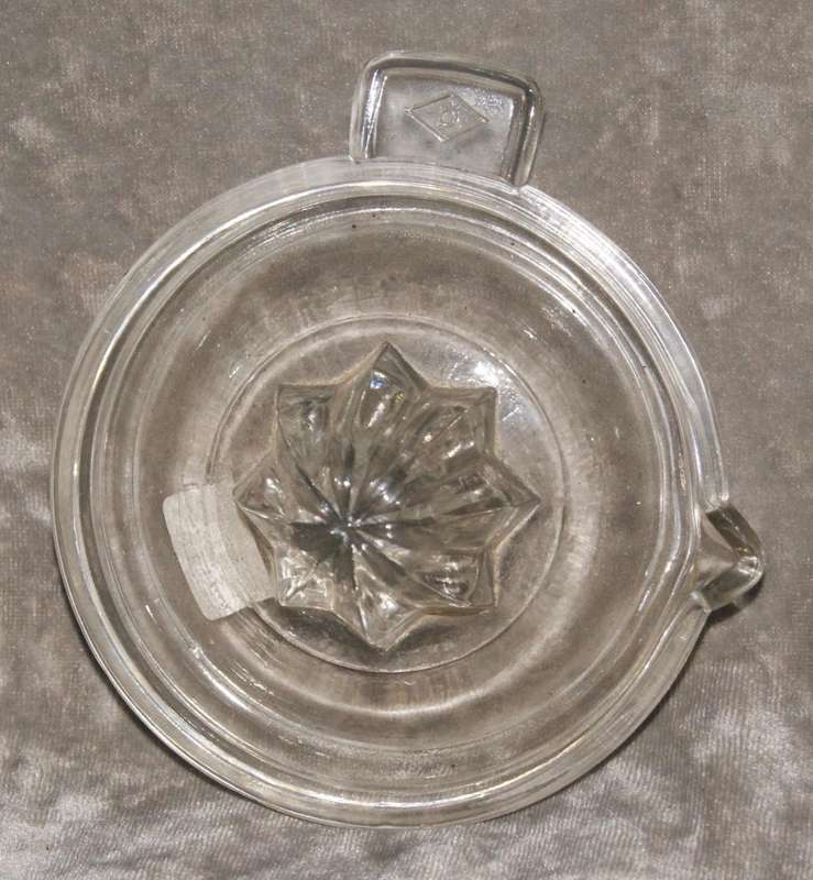 Vintage molded glass citrus juicer @ Crazy R1 start