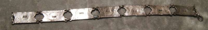925 Sterling silver and Garnet bracelet (18.2g) @ Crazy R1 start
