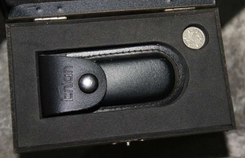 Enlan Biltong Pro knife with 1936 silver Sixpence coin