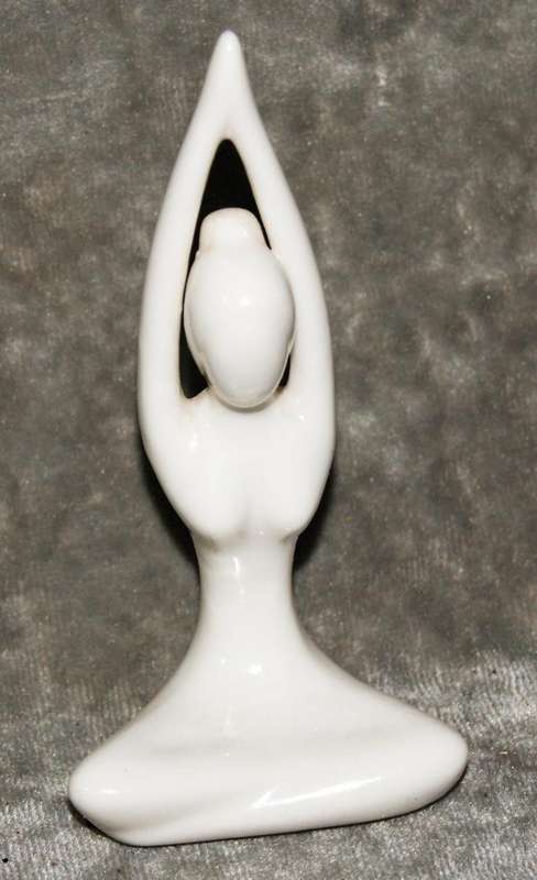 Meditation pose ceramic figurine