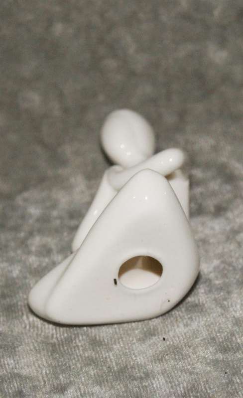 Meditation pose ceramic figurine