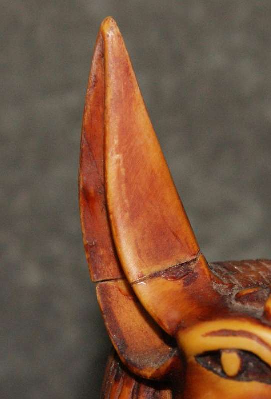 Egyptian hand cast resin hand decorated Anubis statue