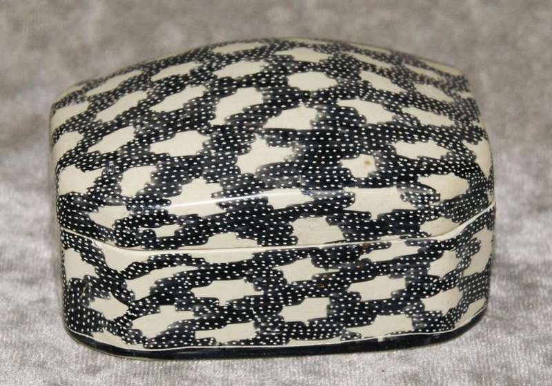 Hand carved and hand decorated stone trinket box