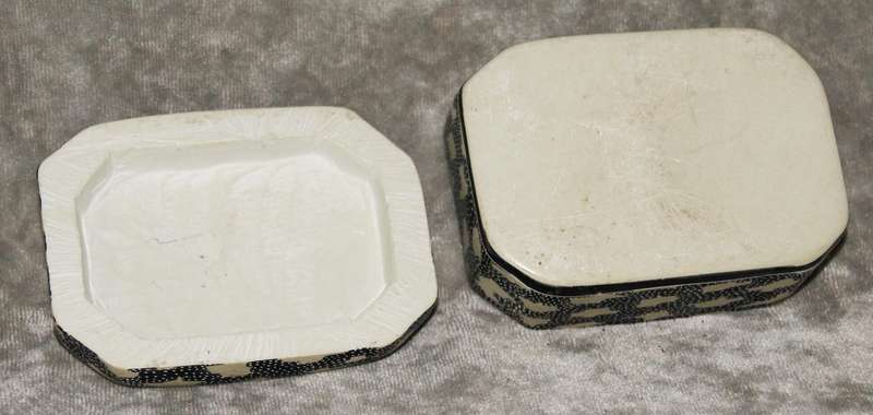 Hand carved and hand decorated stone trinket box