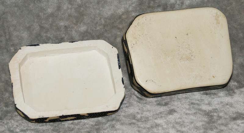 Hand carved and hand decorated stone trinket box