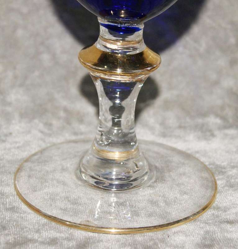 Vintage Bohemian Glass drinking goblet