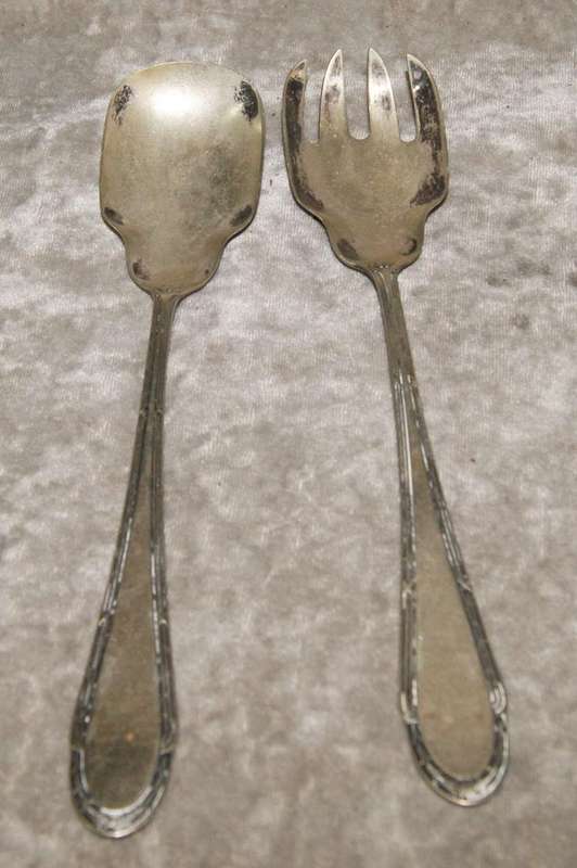 Vintage silver plated French salad serving set @ crazy R1 start