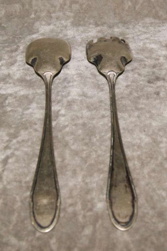 Vintage silver plated French salad serving set @ crazy R1 start